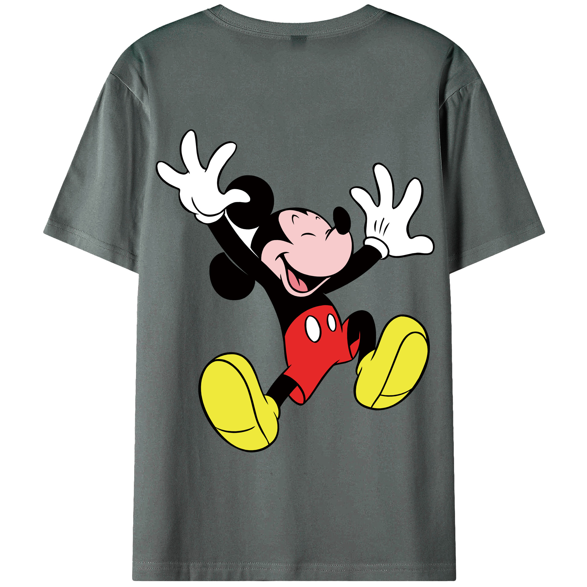 （画像用） ミッキーマウス Mickey Mouse 綿100％半袖Tシャツ（背面プリント）